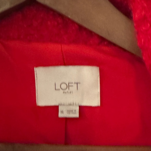 LOFT Women's Vibrant Red Teddy Jacket - Picture 2 of 4